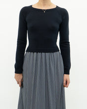 Load image into Gallery viewer, MAX MARA x Dark Navy Striped Knit Dress (XS, S)