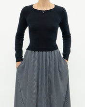 Load image into Gallery viewer, MAX MARA x Dark Navy Striped Knit Dress (XS, S)