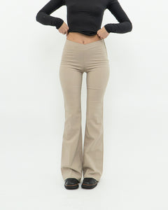 Vintage x Beige Flared Low-rise Pant (XS)