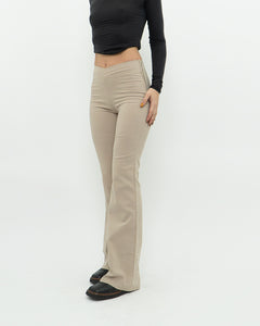 Vintage x Beige Flared Low-rise Pant (XS)