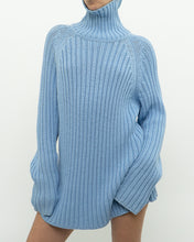 Load image into Gallery viewer, Vintage x Made in Hong Kong x Blue Ribbed Cotton Sweater/Dress (S-XL)