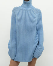 Load image into Gallery viewer, Vintage x Made in Hong Kong x Blue Ribbed Cotton Sweater/Dress (S-XL)