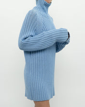 Load image into Gallery viewer, Vintage x Made in Hong Kong x Blue Ribbed Cotton Sweater/Dress (S-XL)