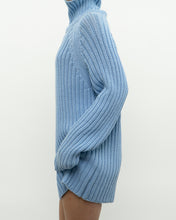 Load image into Gallery viewer, Vintage x Made in Hong Kong x Blue Ribbed Cotton Sweater/Dress (S-XL)