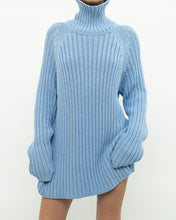 Load image into Gallery viewer, Vintage x Made in Hong Kong x Blue Ribbed Cotton Sweater/Dress (S-XL)