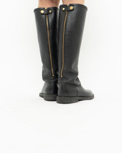 Vintage x ROOTS Black Leather Boots (8W)