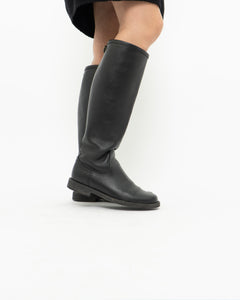 Vintage x ROOTS Black Leather Boots (8W)