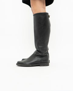 Vintage x ROOTS Black Leather Boots (8W)