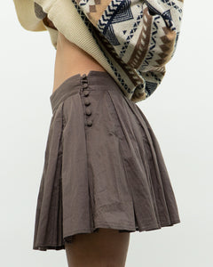 Vintage x FCUK Taupe Pleated Skirt (S, M)