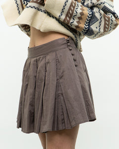 Vintage x FCUK Taupe Pleated Skirt (S, M)