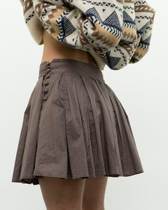 Vintage x FCUK Taupe Pleated Skirt (S, M)