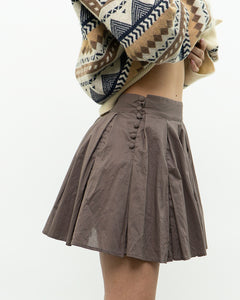 Vintage x FCUK Taupe Pleated Skirt (S, M)