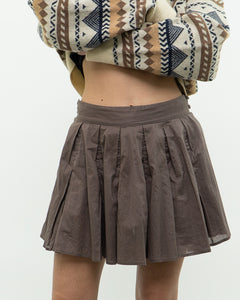 Vintage x FCUK Taupe Pleated Skirt (S, M)