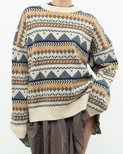 Modern x DAZY Knit Patterned Cozy Crewneck (S-XL)