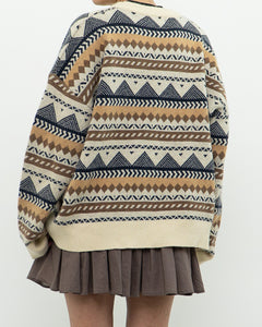 Modern x DAZY Knit Patterned Cozy Crewneck (S-XL)