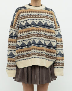 Modern x DAZY Knit Patterned Cozy Crewneck (S-XL)