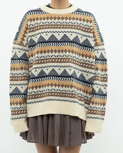 Modern x DAZY Knit Patterned Cozy Crewneck (S-XL)