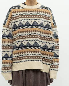 Modern x DAZY Knit Patterned Cozy Crewneck (S-XL)