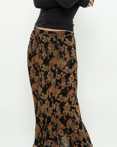 Reversible Floral And Paisley Sheer Skirt