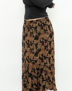 Reversible Floral And Paisley Sheer Skirt