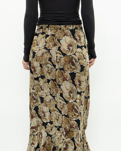 Reversible Floral And Paisley Sheer Skirt