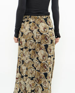 Reversible Floral And Paisley Sheer Skirt