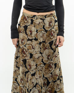 Reversible Floral And Paisley Sheer Skirt