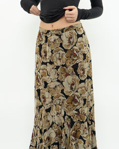 Reversible Floral And Paisley Sheer Skirt