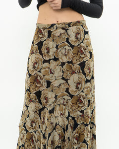 Reversible Floral And Paisley Sheer Skirt