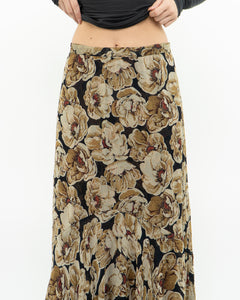 Reversible Floral And Paisley Sheer Skirt