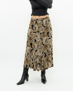 Reversible Floral And Paisley Sheer Skirt