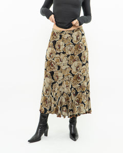 Reversible Floral And Paisley Sheer Skirt