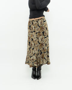 Reversible Floral And Paisley Sheer Skirt