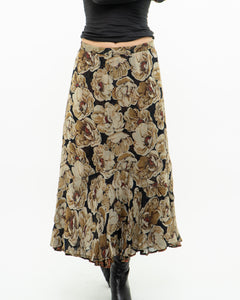 Reversible Floral And Paisley Sheer Skirt