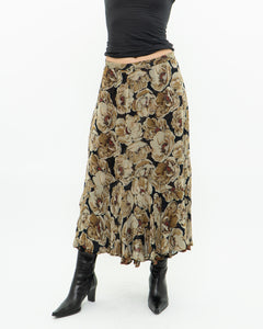 Reversible Floral And Paisley Sheer Skirt