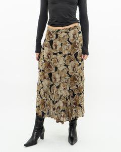 Reversible Floral And Paisley Sheer Skirt