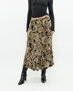 Reversible Floral And Paisley Sheer Skirt