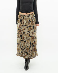 Reversible Floral And Paisley Sheer Skirt