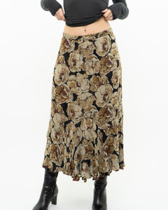 Reversible Floral And Paisley Sheer Skirt