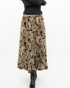 Reversible Floral And Paisley Sheer Skirt