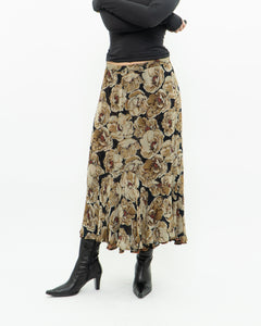 Reversible Floral And Paisley Sheer Skirt