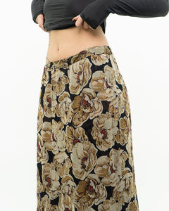 Reversible Floral And Paisley Sheer Skirt