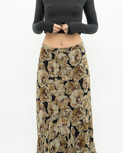 Reversible Floral And Paisley Sheer Skirt