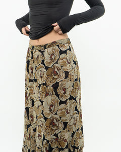 Reversible Floral And Paisley Sheer Skirt