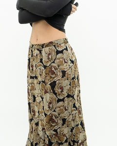 Reversible Floral And Paisley Sheer Skirt