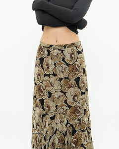 Reversible Floral And Paisley Sheer Skirt