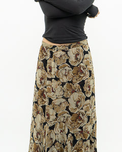 Reversible Floral And Paisley Sheer Skirt