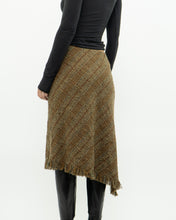 Load image into Gallery viewer, Vintage x Made in Bulgaria x TRIBAL Wool Plaid Asymmetric Skirt (S, M)