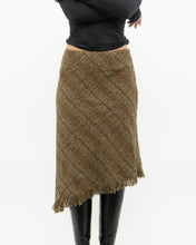 Load image into Gallery viewer, Vintage x Made in Bulgaria x TRIBAL Wool Plaid Asymmetric Skirt (S, M)