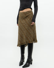 Load image into Gallery viewer, Vintage x Made in Bulgaria x TRIBAL Wool Plaid Asymmetric Skirt (S, M)